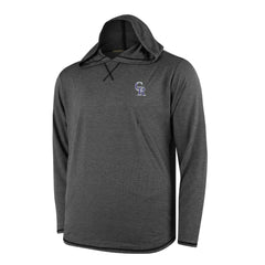 Colorado Rockies Butter Stripe Tri-Blend Long Sleeve Hoodie T-Shirt - Black