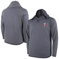 Minnesota Twins Butter Stripe Tri-Blend Long Sleeve Hoodie T-Shirt - Navy