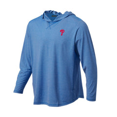 Philadelphia Phillies Butter Stripe Tri-Blend Long Sleeve Hoodie T-Shirt - Royal
