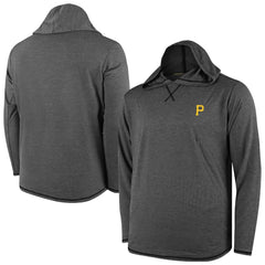 Pittsburgh Pirates Butter Stripe Tri-Blend Long Sleeve Hoodie T-Shirt - Black