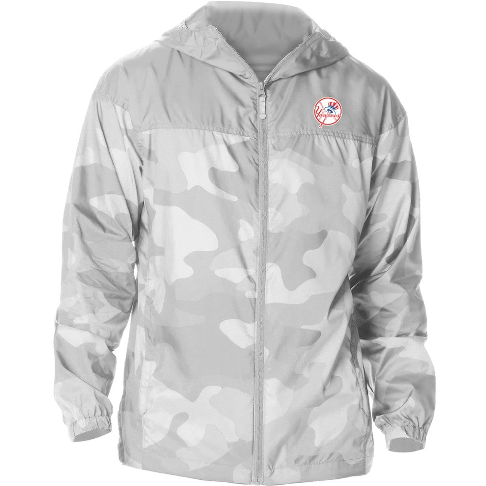 New York Yankees Camo Flash Challenger Full-Zip Windbreaker Jacket Gray | Columbia