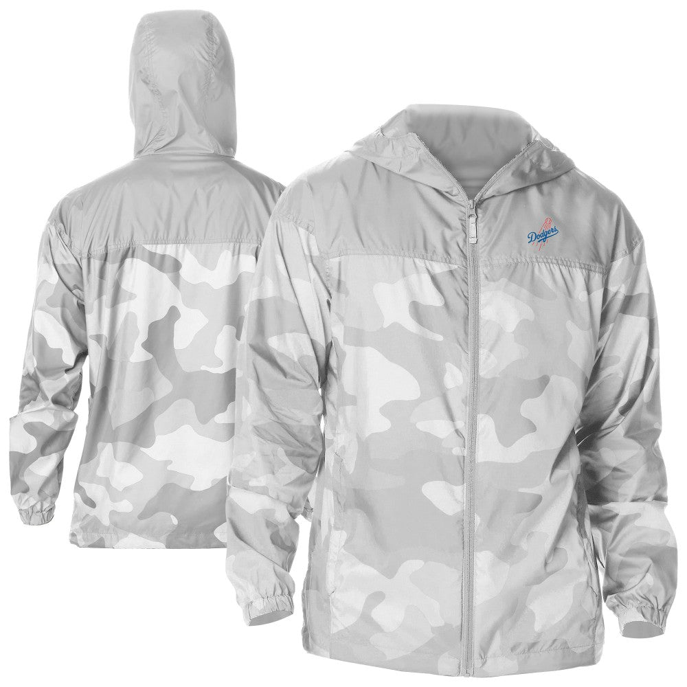 Los Angeles Dodgers Camo Flash Challenger Full-Zip Windbreaker Jacket Gray | Columbia