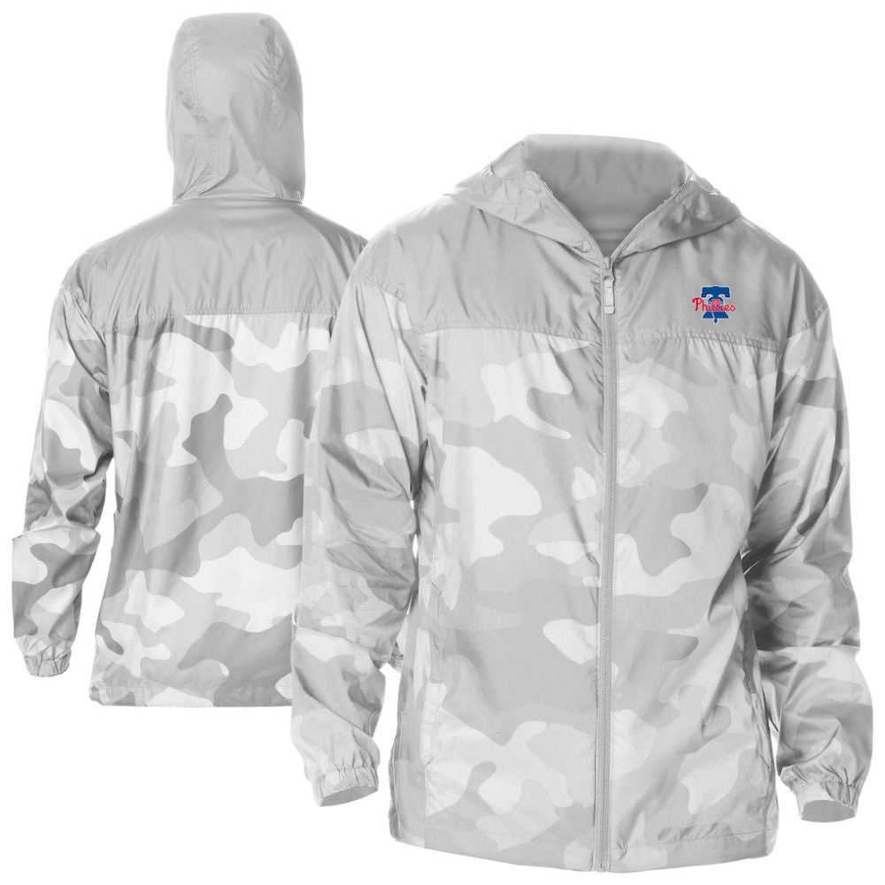 Philadelphia Phillies Camo Flash Challenger Full-Zip Windbreaker Jacket Gray | Columbia