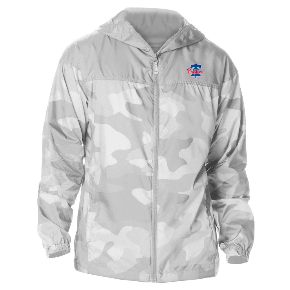 Philadelphia Phillies Camo Flash Challenger Full-Zip Windbreaker Jacket Gray | Columbia
