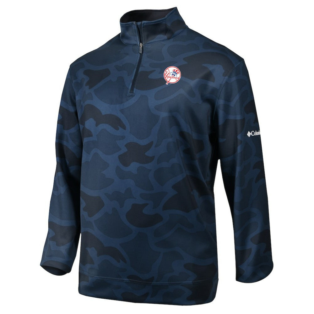 New York Yankees Wickham Hills Omni-Wick Quarter-Zip Jacket Camo | Columbia