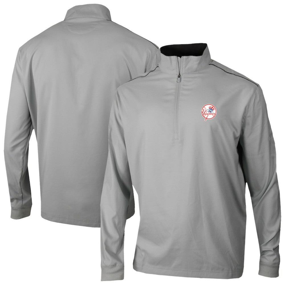 New York Yankees Omni-Wick Bogey's Paradise Quarter-Zip Top Gray | Columbia