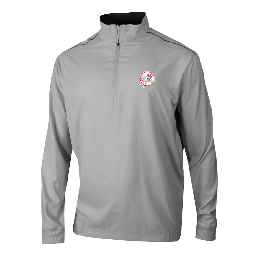 New York Yankees Omni-Wick Bogey's Paradise Quarter-Zip Top Gray | Columbia