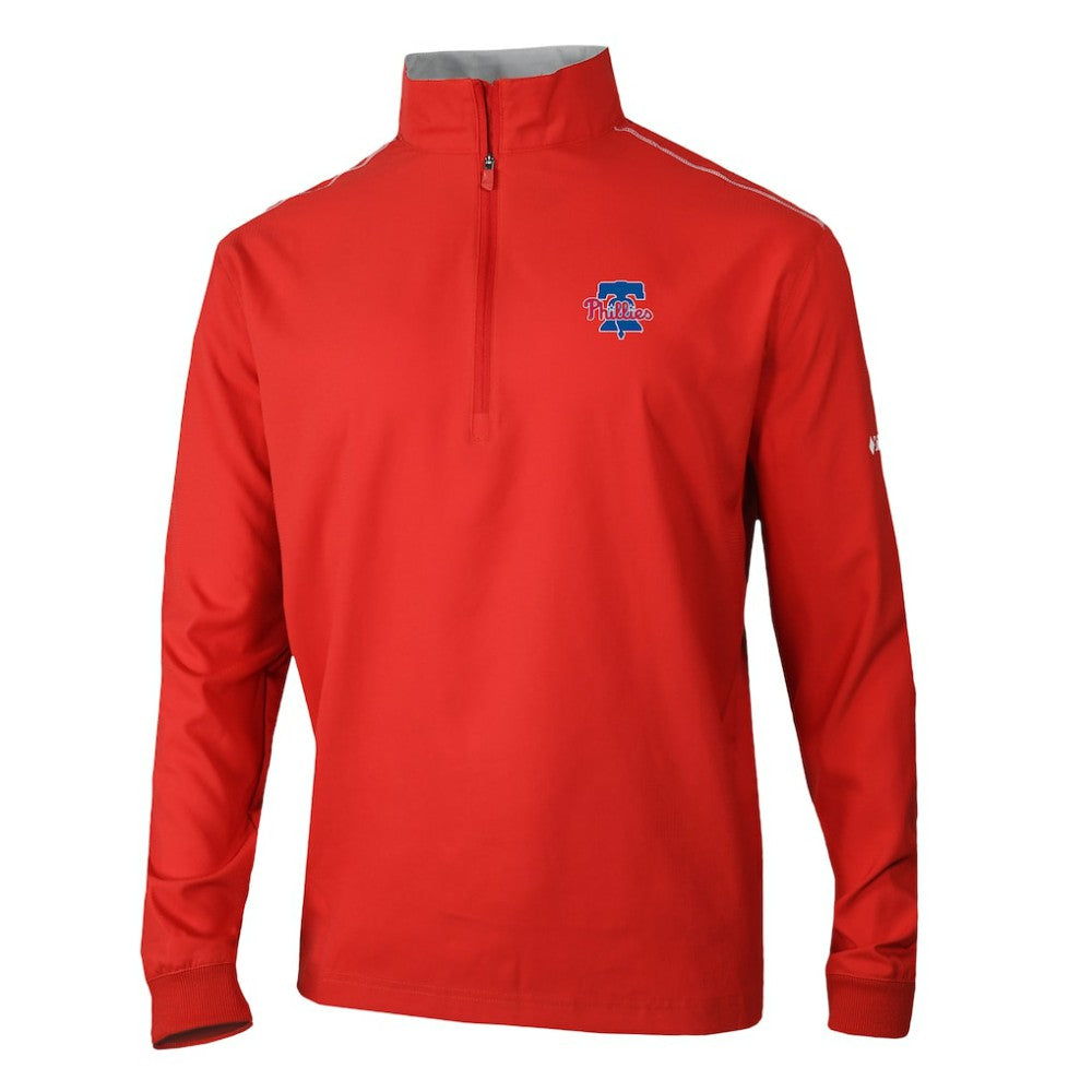 Philadelphia Phillies Omni-Wick Bogey's Paradise Quarter-Zip Top Red | Columbia