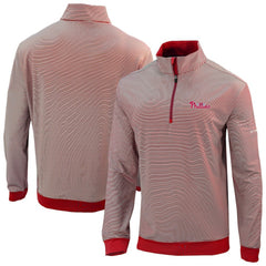 Philadelphia Phillies Omni-Wick Even Lie Quarter-Zip Pullover Top Red | Columbia