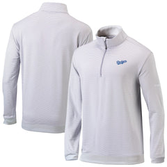 Los Angeles Dodgers Omni-Wick Even Lie Quarter-Zip Pullover Top Gray | Columbia