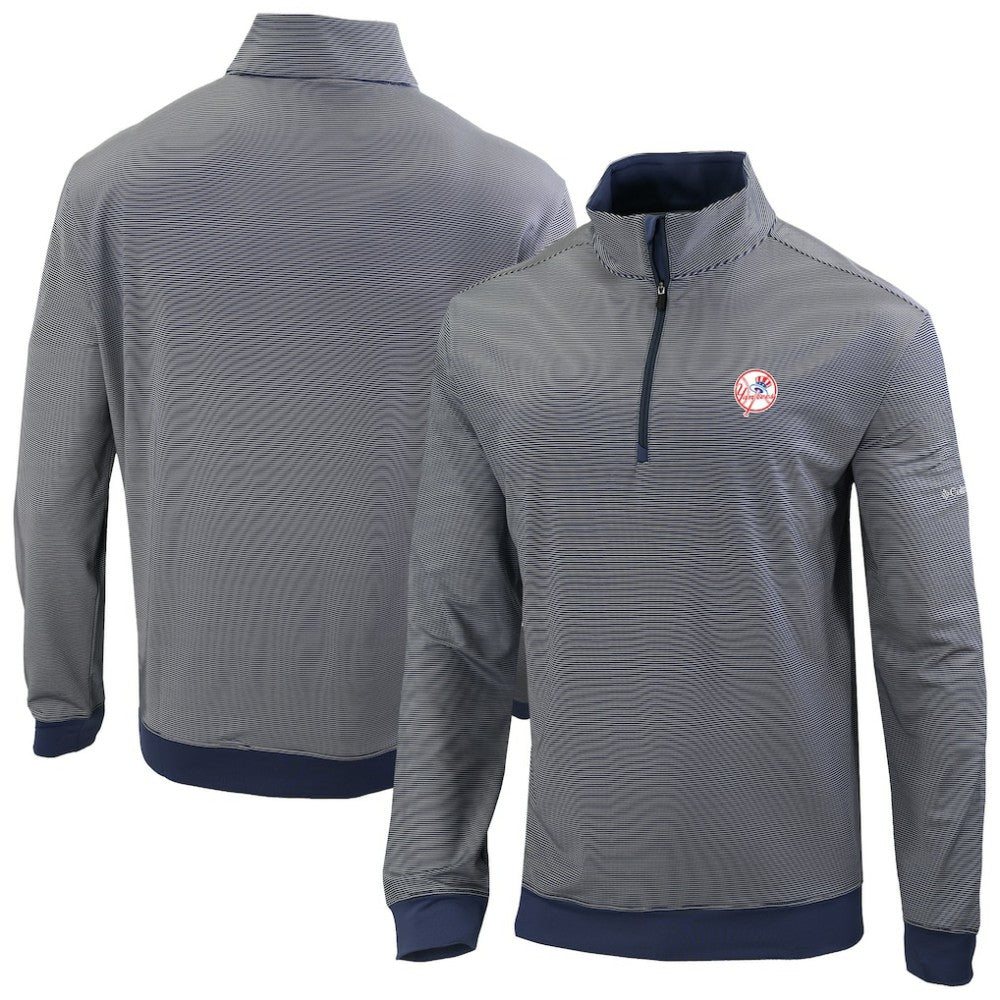 New York Yankees Omni-Wick Even Lie Quarter-Zip Pullover Top Navy | Columbia