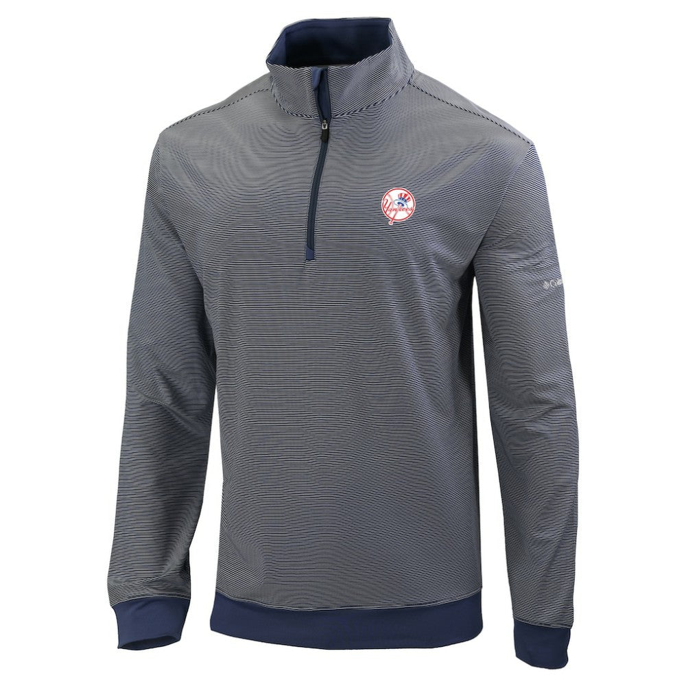 New York Yankees Omni-Wick Even Lie Quarter-Zip Pullover Top Navy | Columbia