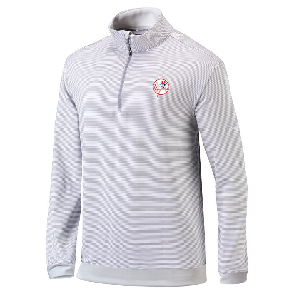 New York Yankees Omni-Wick Even Lie Quarter-Zip Pullover Top Gray | Columbia