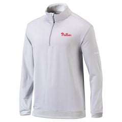 Philadelphia Phillies Omni-Wick Even Lie Quarter-Zip Pullover Top Gray | Columbia
