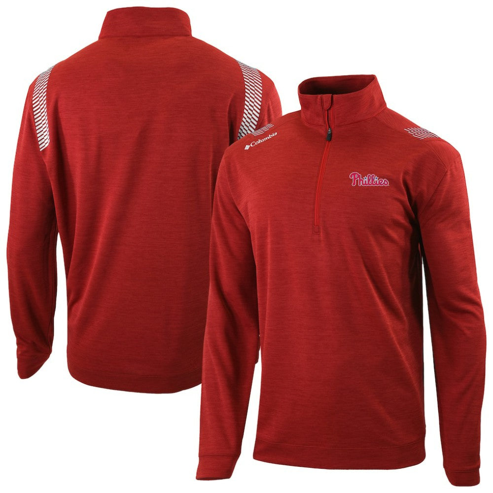 Philadelphia Phillies Oakland Downs Omni-Wick Quarter-Zip Top Red | Columbia