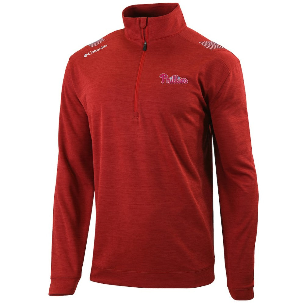Philadelphia Phillies Oakland Downs Omni-Wick Quarter-Zip Top Red | Columbia