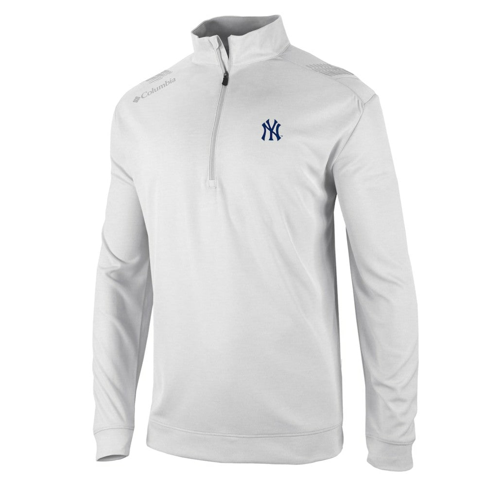 New York Yankees Oakland Downs Omni-Wick Quarter-Zip Top White | Columbia
