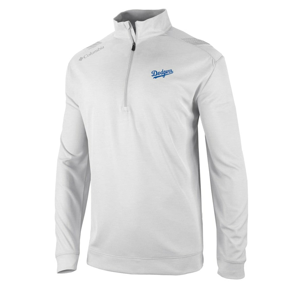 Los Angeles Dodgers Oakland Downs Omni-Wick Quarter-Zip Top White | Columbia