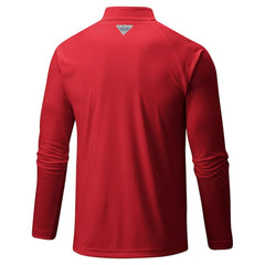 Philadelphia Phillies Terminal Tackle Raglan Omni-Shade Quarter-Zip Pullover Top Red | Columbia