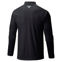 Los Angeles Dodgers Terminal Tackle Raglan Omni-Shade Quarter-Zip Pullover Top Black | Columbia