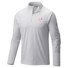 New York Yankees Terminal Tackle Raglan Omni-Shade Quarter-Zip Pullover Top White | Columbia