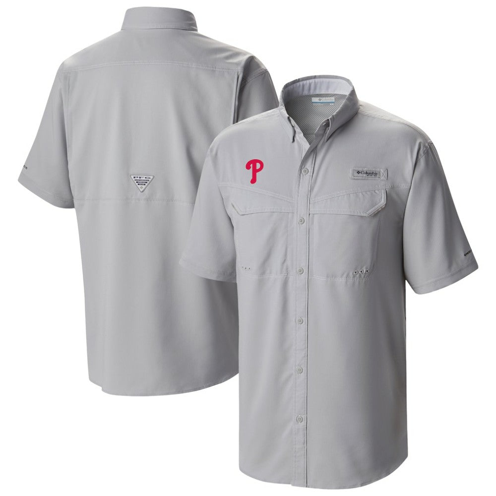 Philadelphia Phillies Omni-Wick Low Drag Offshore Button-Up Shirt Gray | Columbia
