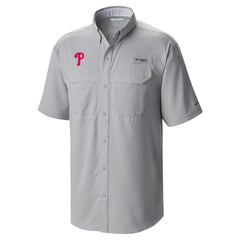 Philadelphia Phillies Omni-Wick Low Drag Offshore Button-Up Shirt Gray | Columbia