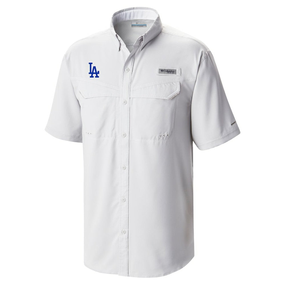 Los Angeles Dodgers Omni-Wick Low Drag Offshore Button-Up Shirt White | Columbia