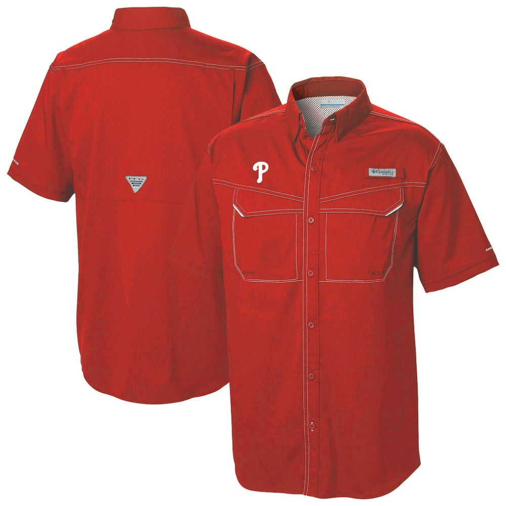 Philadelphia Phillies Omni-Wick Low Drag Offshore Button-Up Shirt Red | Columbia