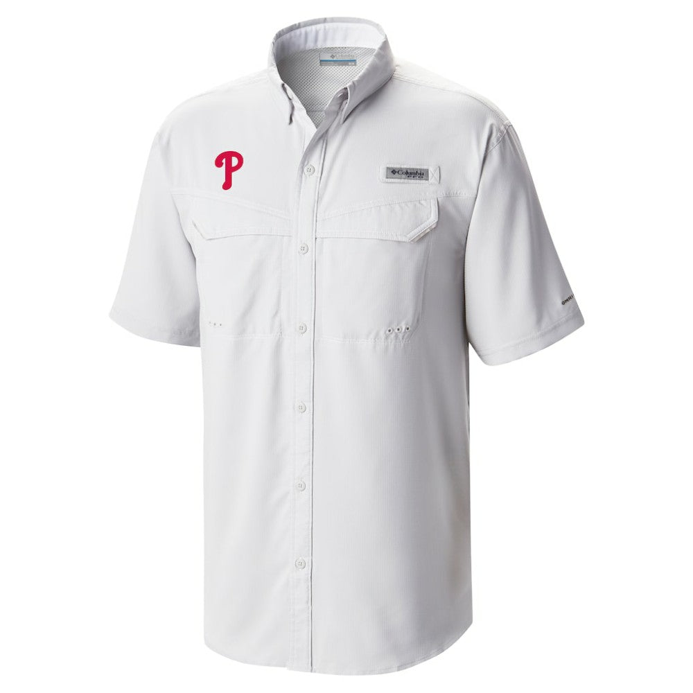 Philadelphia Phillies Omni-Wick Low Drag Offshore Button-Up Shirt White | Columbia