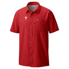 Philadelphia Phillies Slack Tide Omni-Wick Button-Up Camp Shirt Red | Columbia