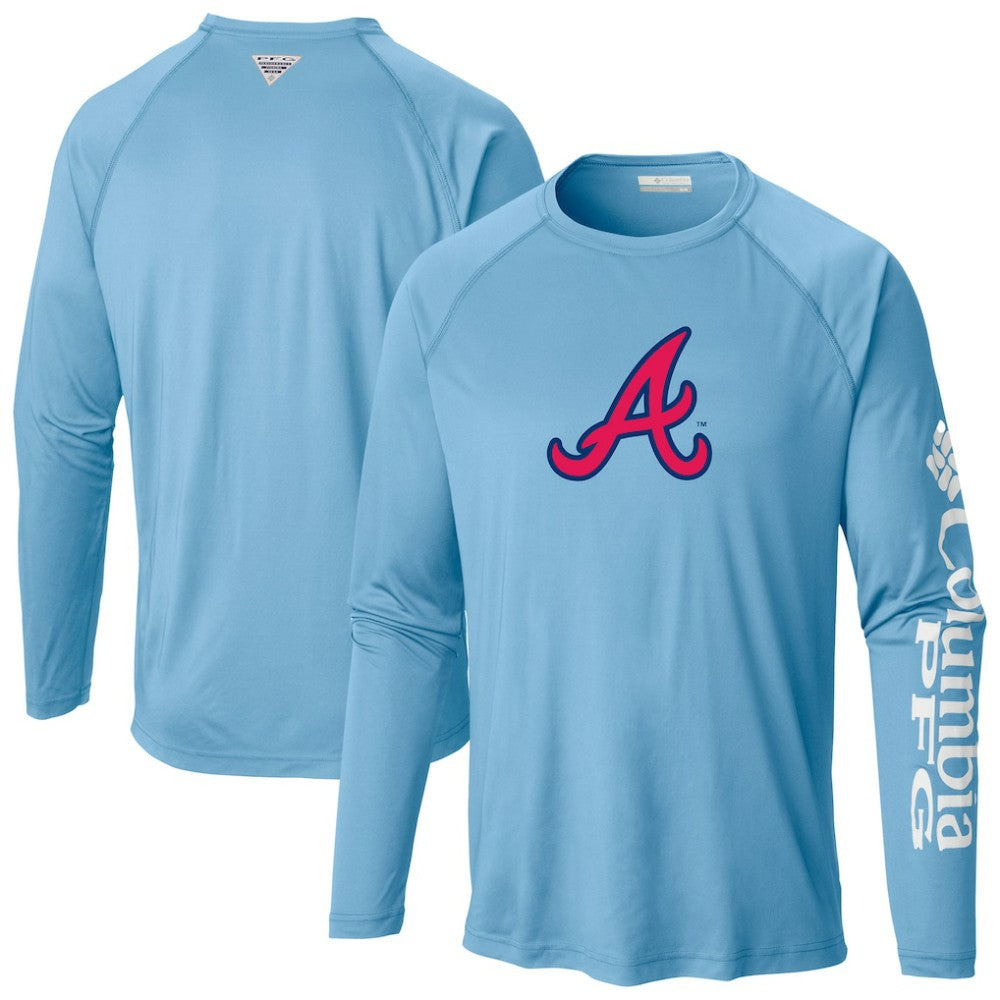 Atlanta Braves Terminal Tackle Long Sleeve T-Shirt Light Blue | Columbia