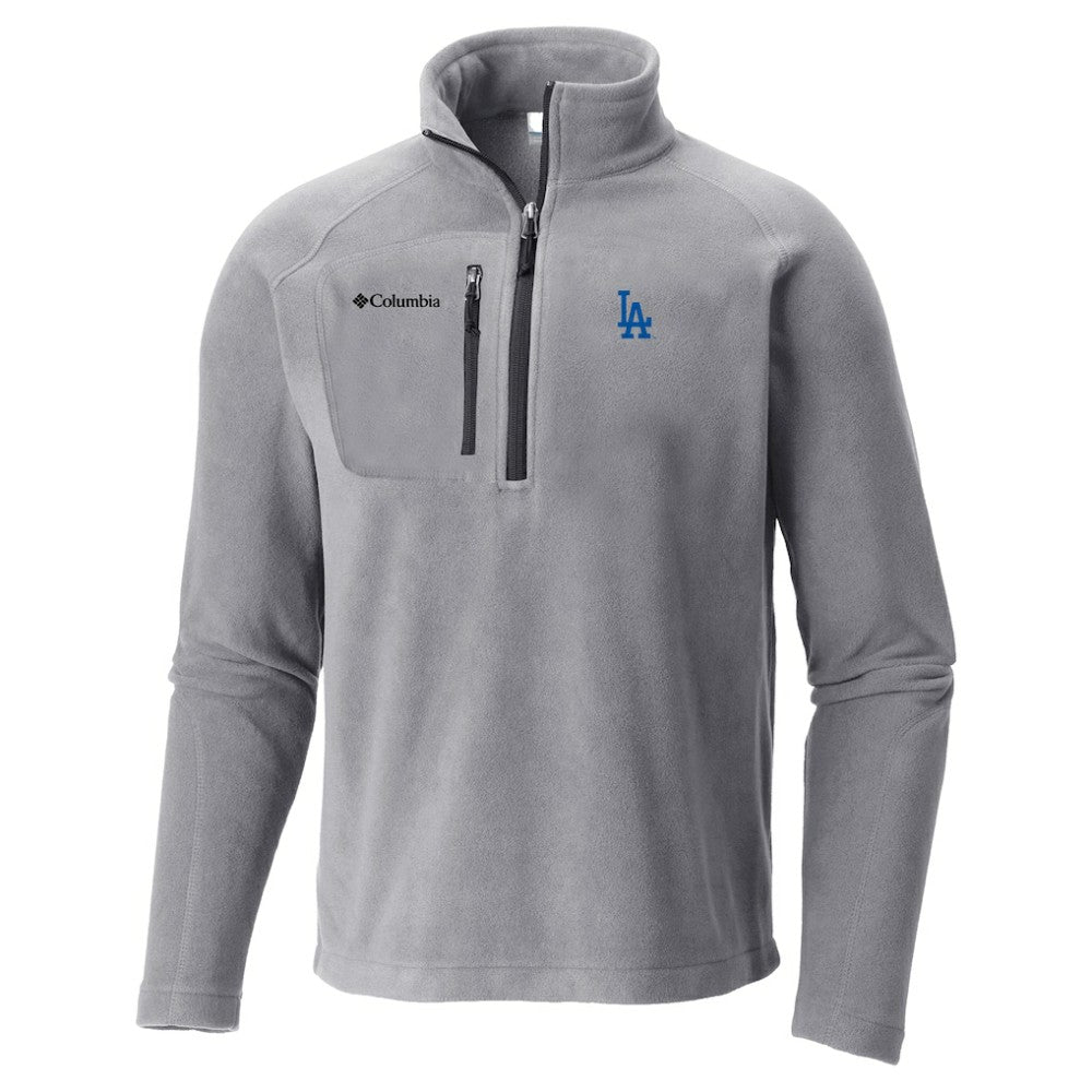 Los Angeles Dodgers Fast Trek III Half-Zip Fleece Pullover Gray | Columbia