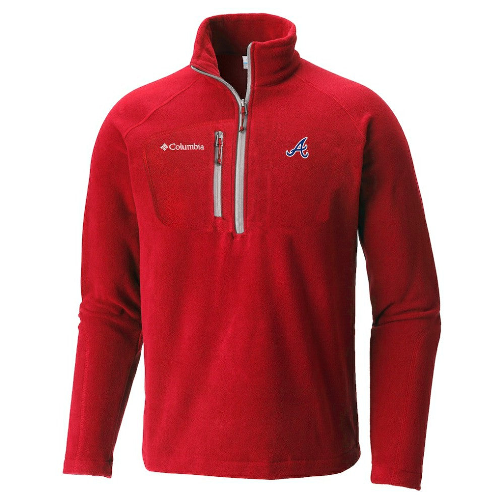 Atlanta Braves Fast Trek III Half-Zip Fleece Pullover Red | Columbia