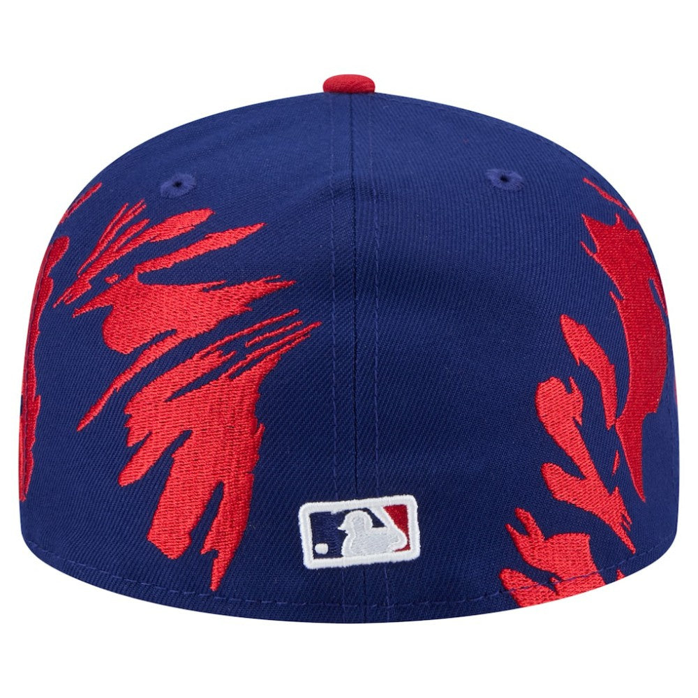 Texas Rangers Retro Pattern 59FIFTY Fitted Hat Royal/Red | New Era