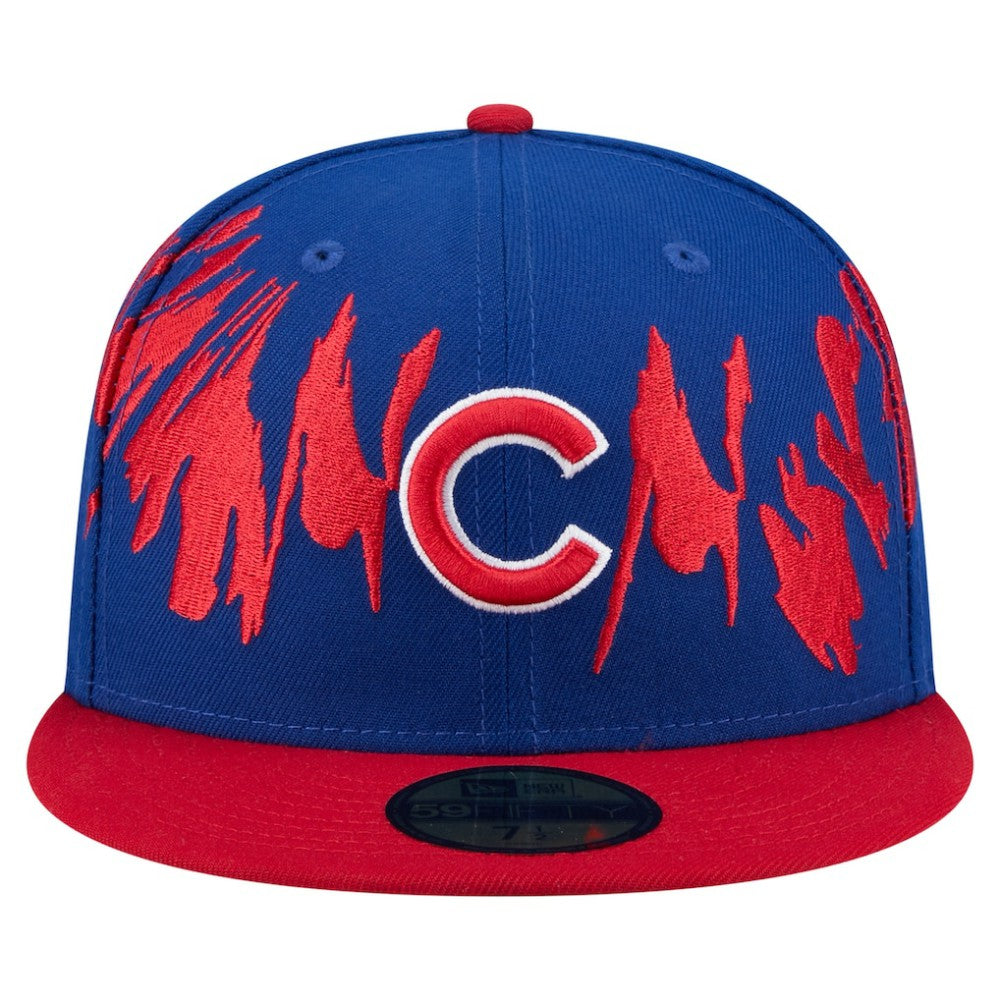 Chicago Cubs Retro Pattern 59FIFTY Fitted Hat Royal/Red | New Era
