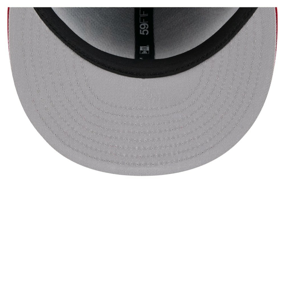 Chicago Cubs Retro Pattern 59FIFTY Fitted Hat Royal/Red | New Era