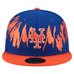 New York Mets Retro Pattern 59FIFTY Fitted Hat Royal/Orange | New Era
