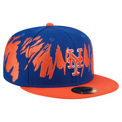 New York Mets Retro Pattern 59FIFTY Fitted Hat Royal/Orange | New Era