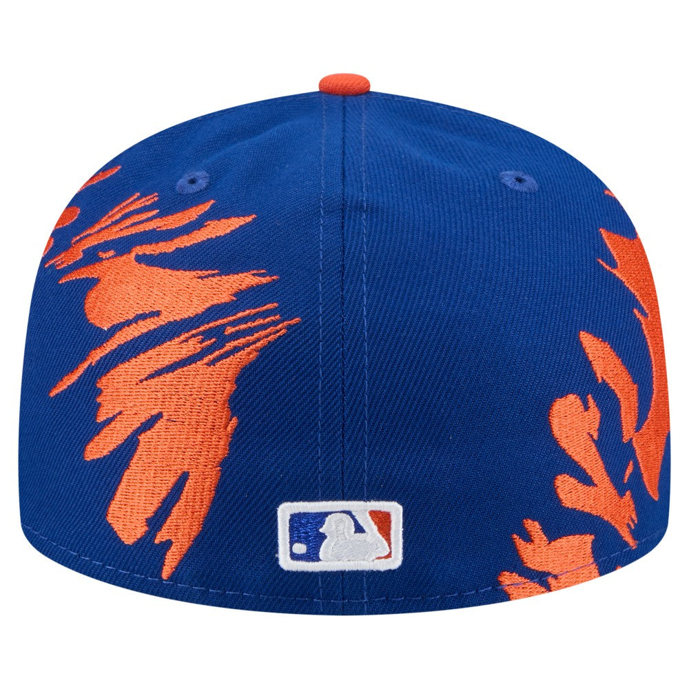 New York Mets Retro Pattern 59FIFTY Fitted Hat Royal/Orange | New Era