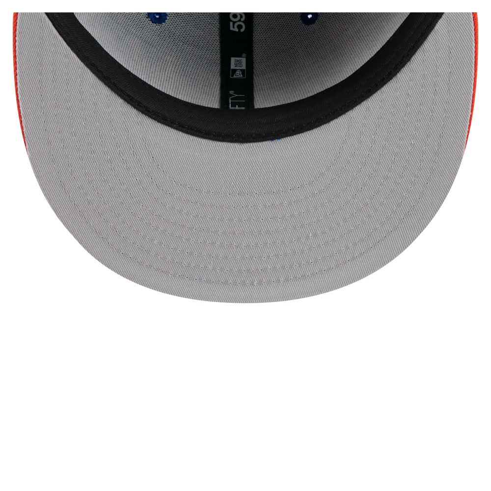 New York Mets Retro Pattern 59FIFTY Fitted Hat Royal/Orange | New Era