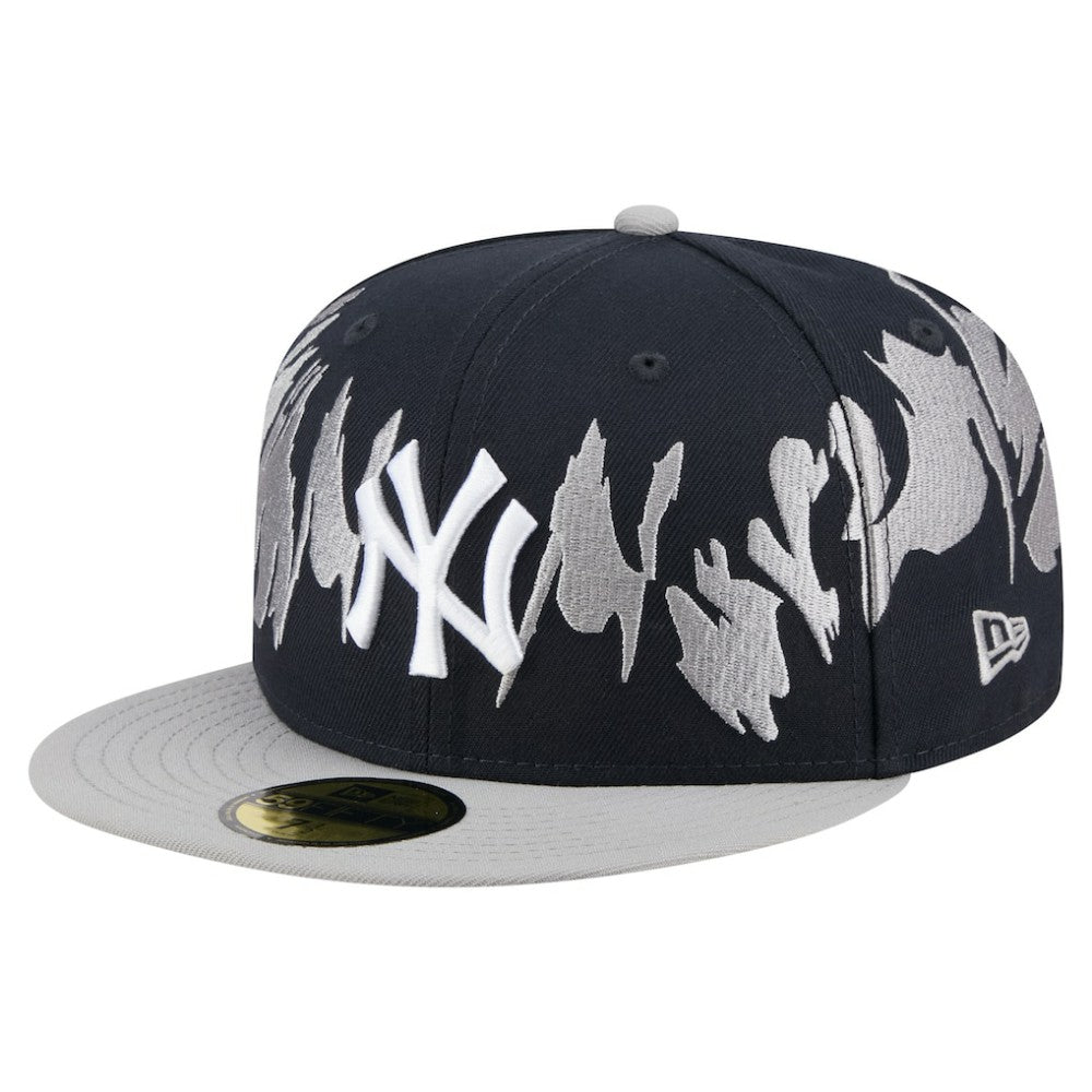 New York Yankees Retro Pattern 59FIFTY Fitted Hat Navy/Gray | New Era