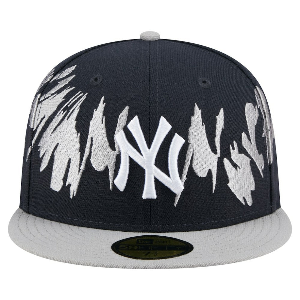 New York Yankees Retro Pattern 59FIFTY Fitted Hat Navy/Gray | New Era