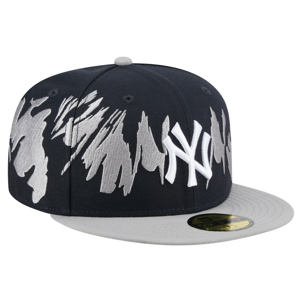 New York Yankees Retro Pattern 59FIFTY Fitted Hat Navy/Gray | New Era