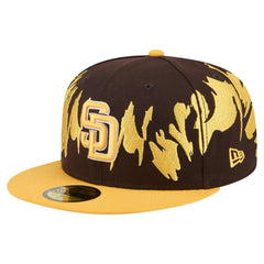 San Diego Padres Retro Pattern 59FIFTY Fitted Hat Brown/Gold | New Era