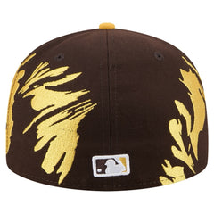 San Diego Padres Retro Pattern 59FIFTY Fitted Hat Brown/Gold | New Era