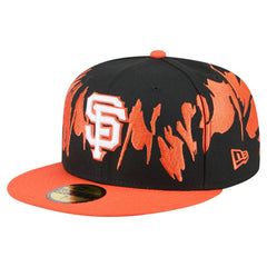 San Francisco Giants Retro Pattern 59FIFTY Fitted Hat Black/Orange | New Era