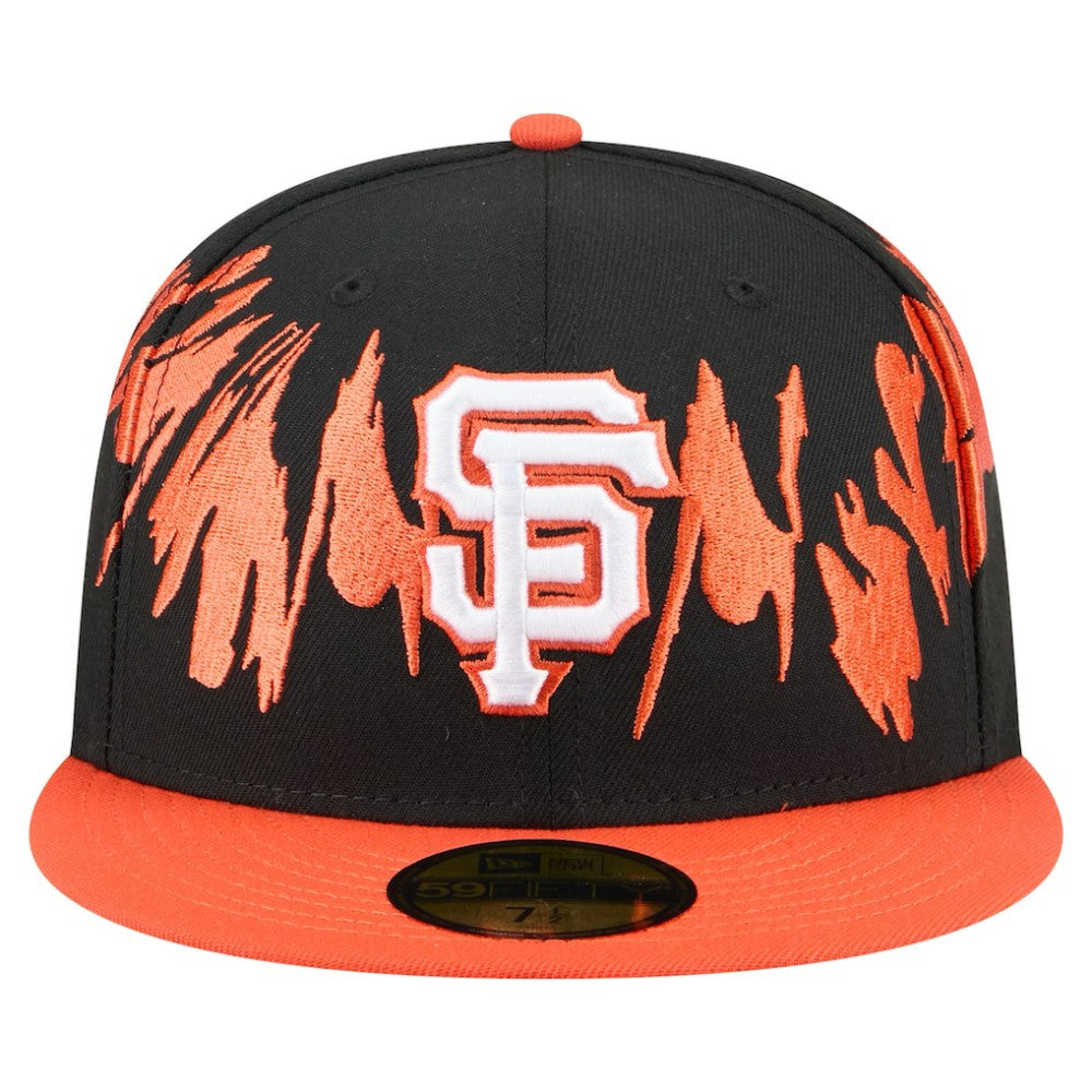 San Francisco Giants Retro Pattern 59FIFTY Fitted Hat Black/Orange | New Era