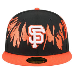 San Francisco Giants Retro Pattern 59FIFTY Fitted Hat Black/Orange | New Era