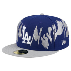 Los Angeles Dodgers Retro Pattern 59FIFTY Fitted Hat Navy/Gray | New Era